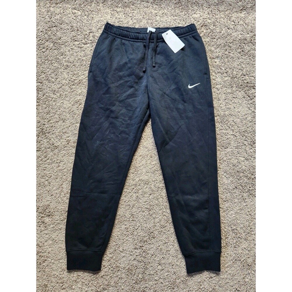Nike Jogger Mens M Training Black Club Fleece Sweatpants Pants Athletic Tapered